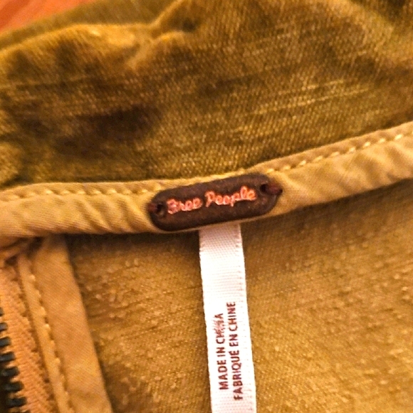 Free People Velvety Oive Green Mini Skirt, Sz 4, Like New! - Picture 5 of 7